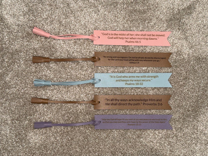 Custom Engraved Leather Bookmarks – Personalized Front & Back (No Extra Cost!)